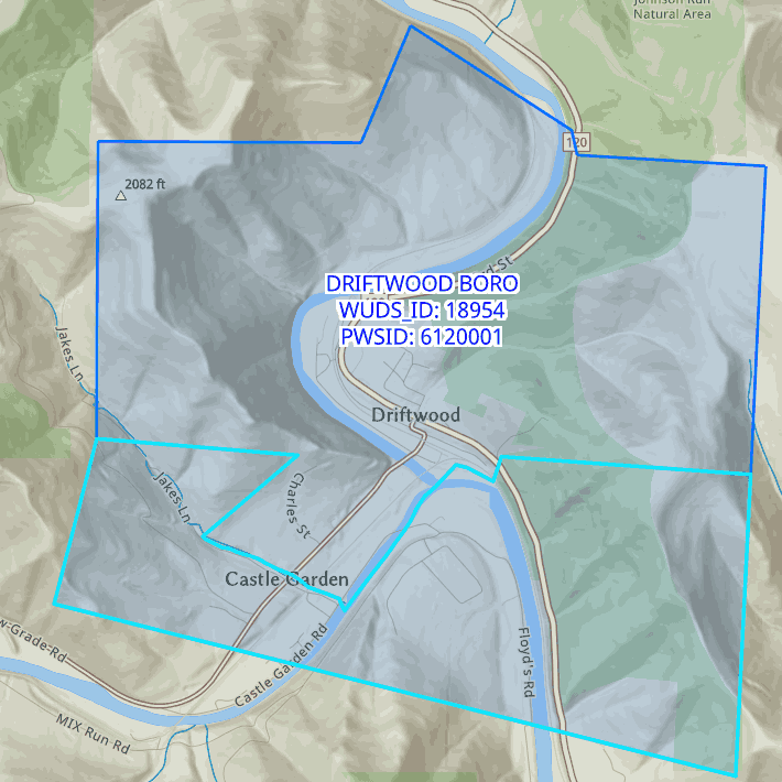 Service area after using Trace Boundary