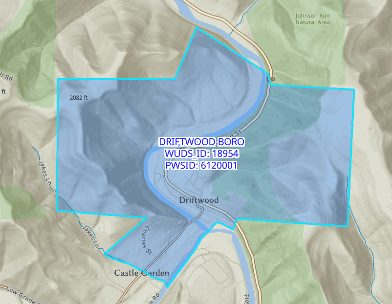 Service area before using Cut Area